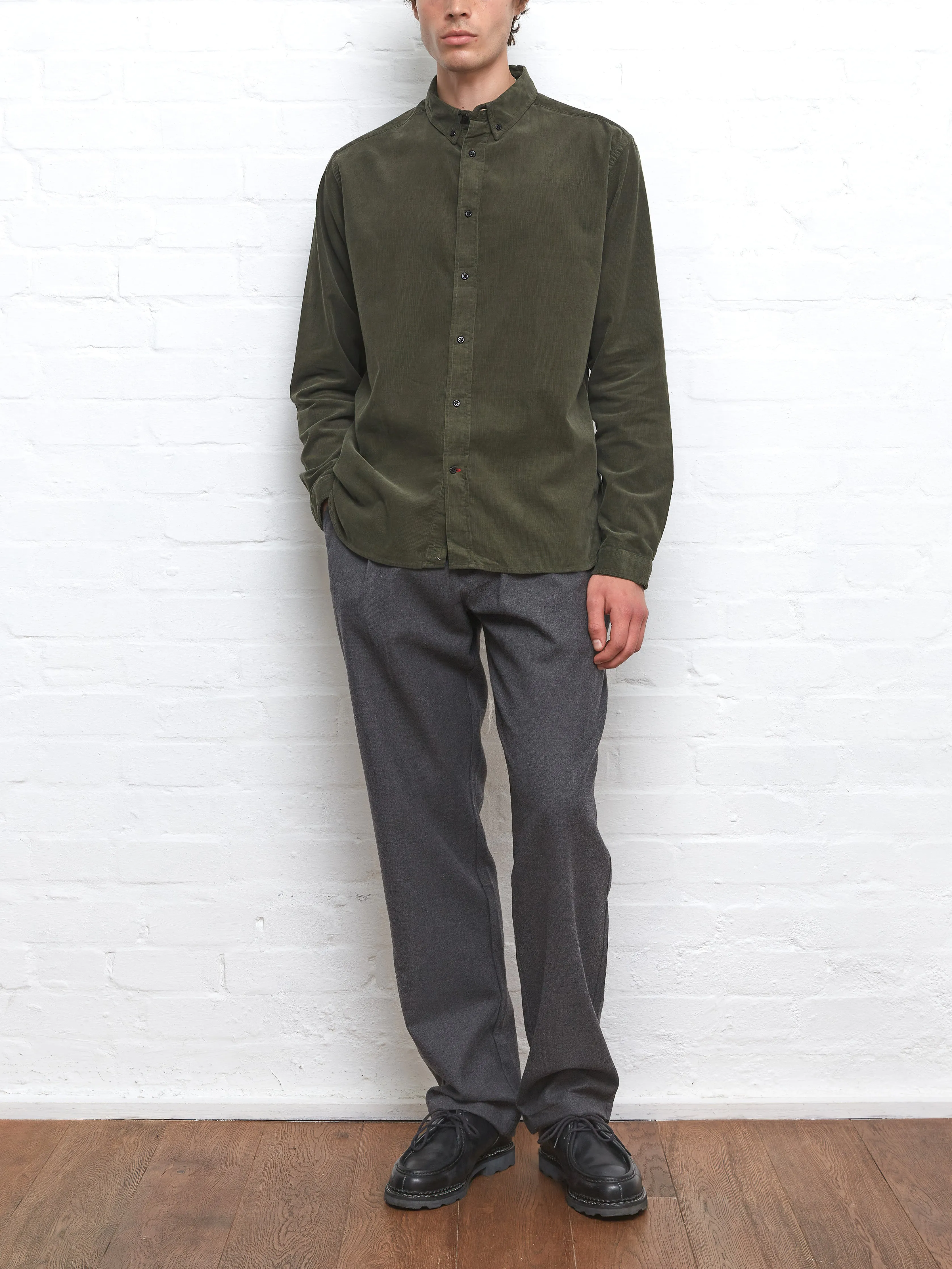 Brook Shirt Mersey Cord Green