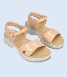 BW7356-BEIGE-Women Comfort Sandal