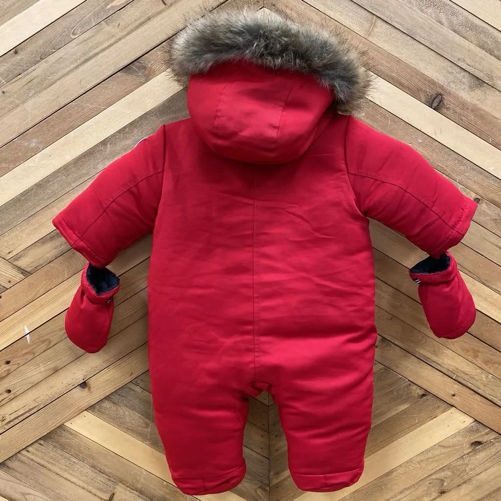 Canadiana - Kid's One-Piece Snow Suit: Red-children-0-3M