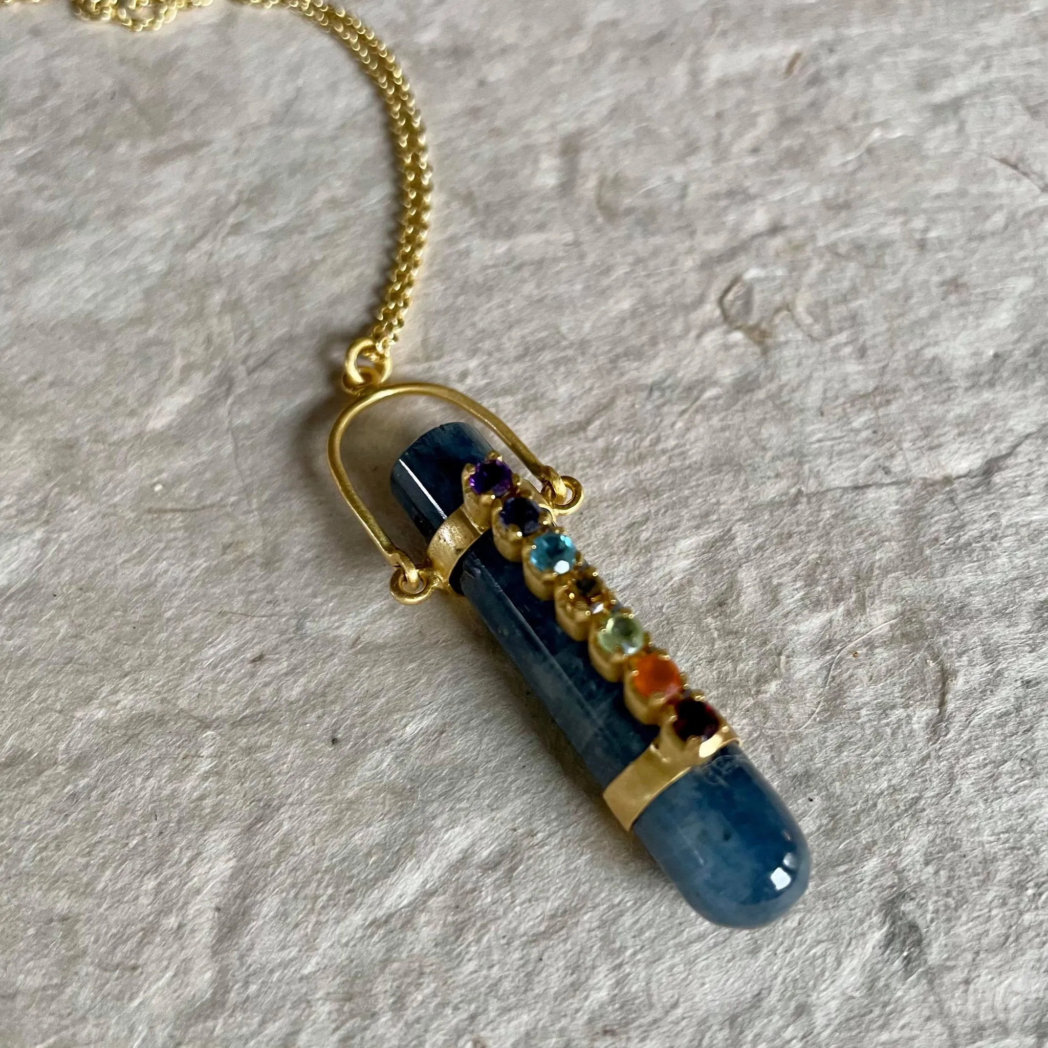 Chakra Necklace With Kyanite