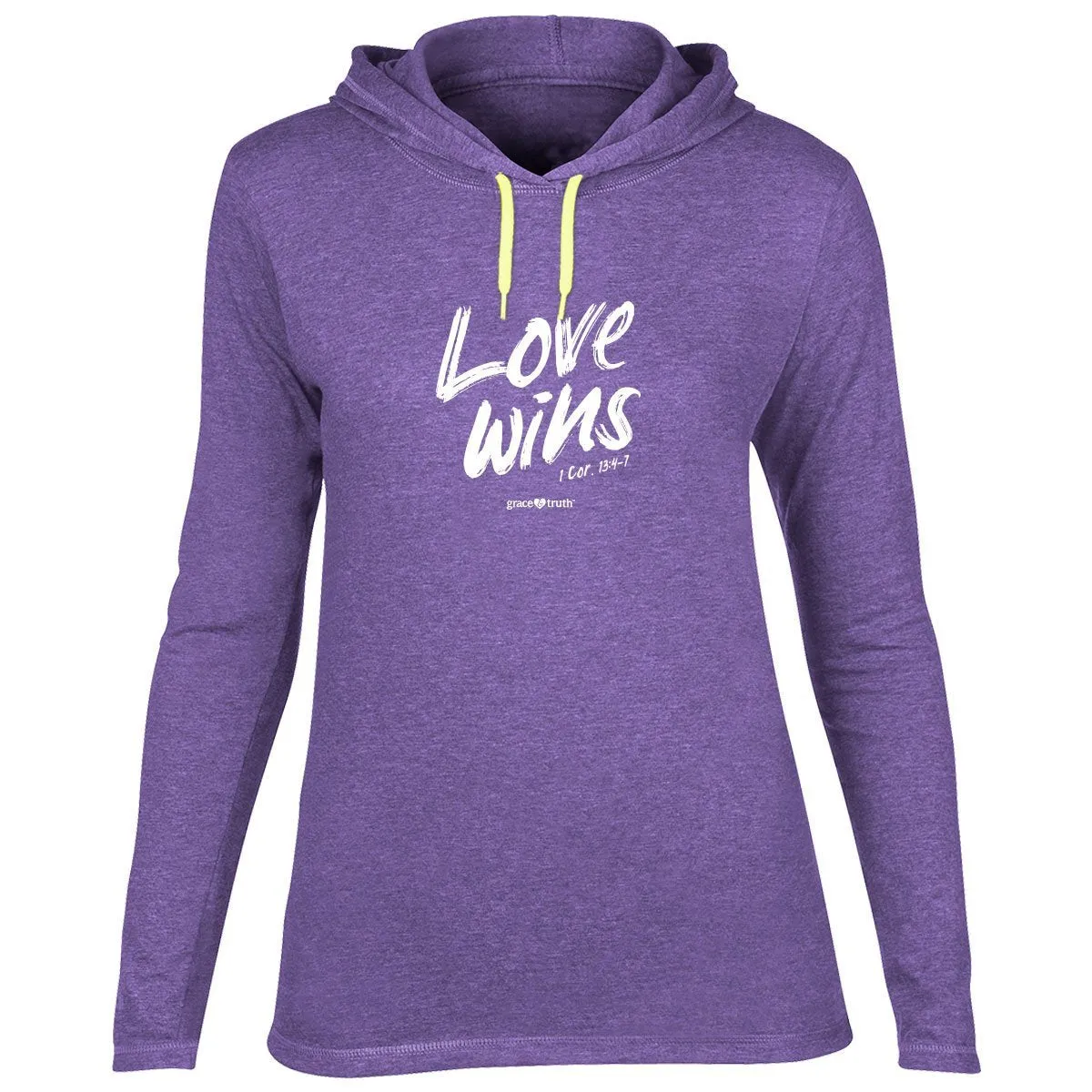 Cherished Girl Grace & Truth Love Wins Christian Long Sleeve Hoodie T Shirt