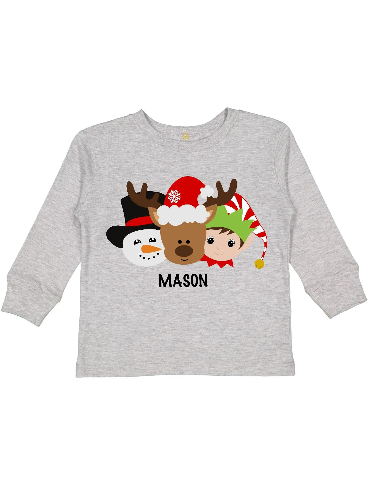 Christmas Friends - Snowman, Reindeer, Elf Personalized Kids Shirt