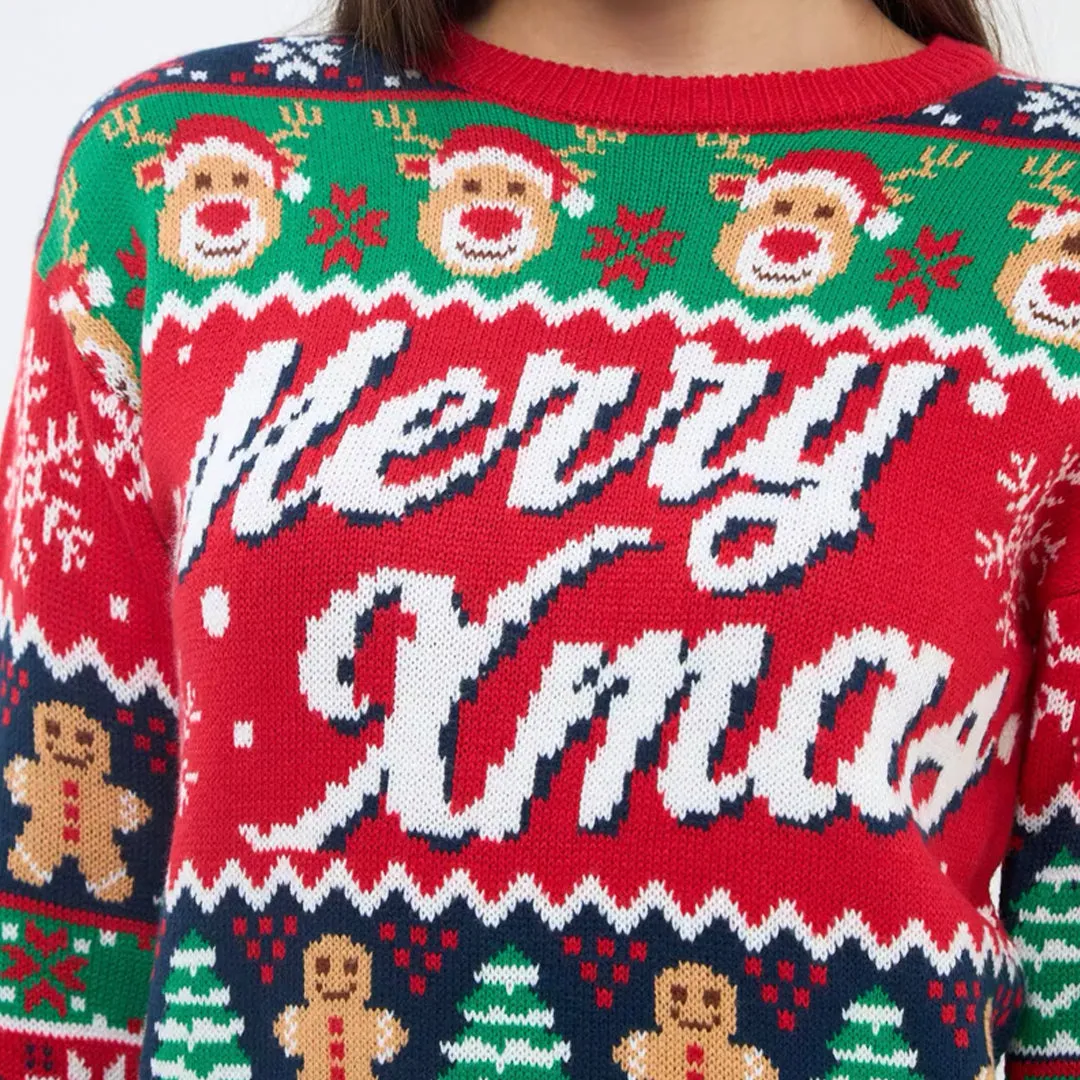 Christmas Print Sweater