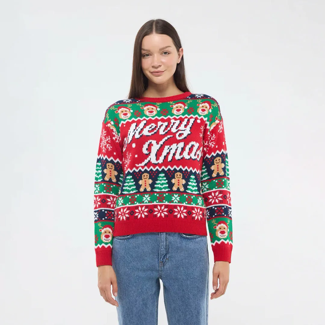 Christmas Print Sweater