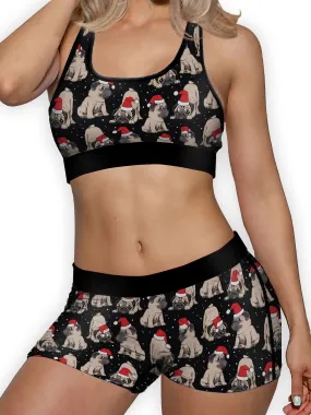 Christmas Puppies Ellie Sports Bra