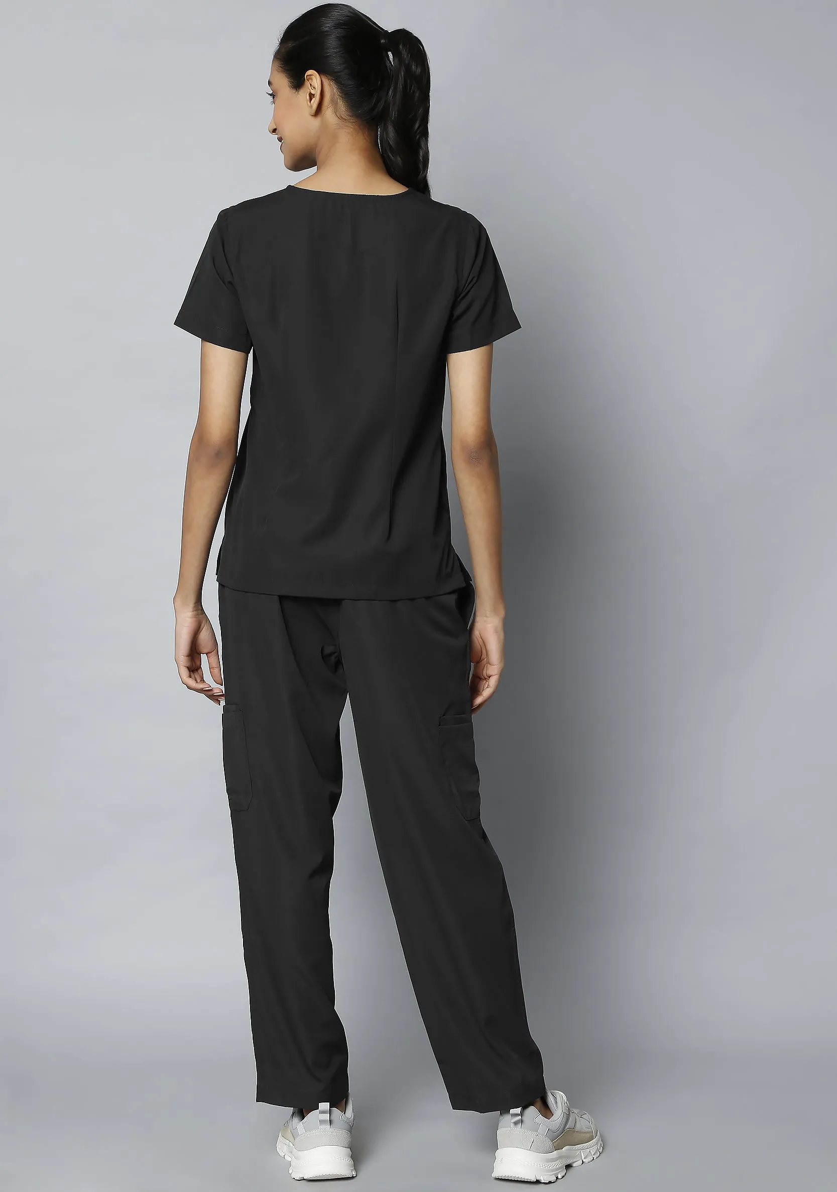 Classic Women's 10 Pocket (Black) Scrub