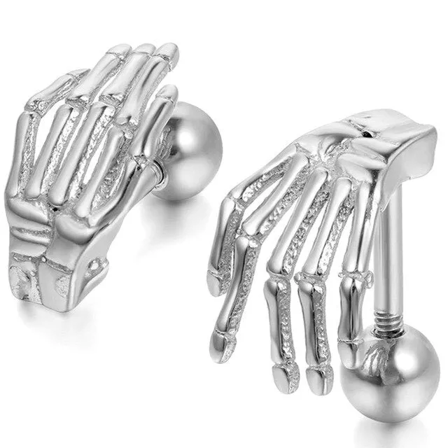 Claw Stainless Steel Fashion Punk Rock Stud Earrings