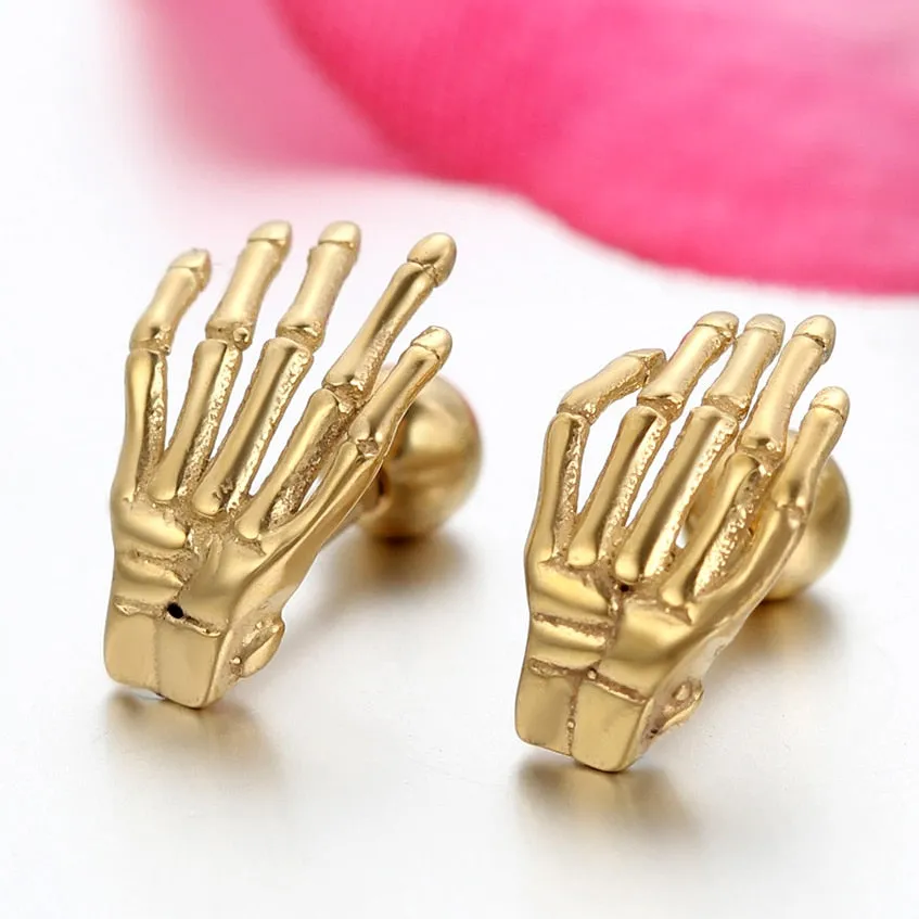 Claw Stainless Steel Fashion Punk Rock Stud Earrings