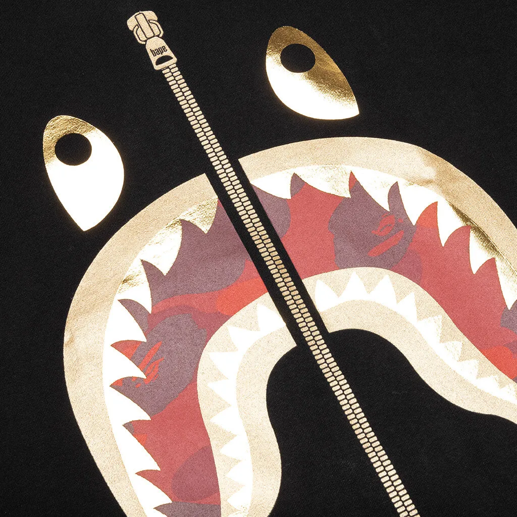 Color Camo Shark Tee - Black/Red