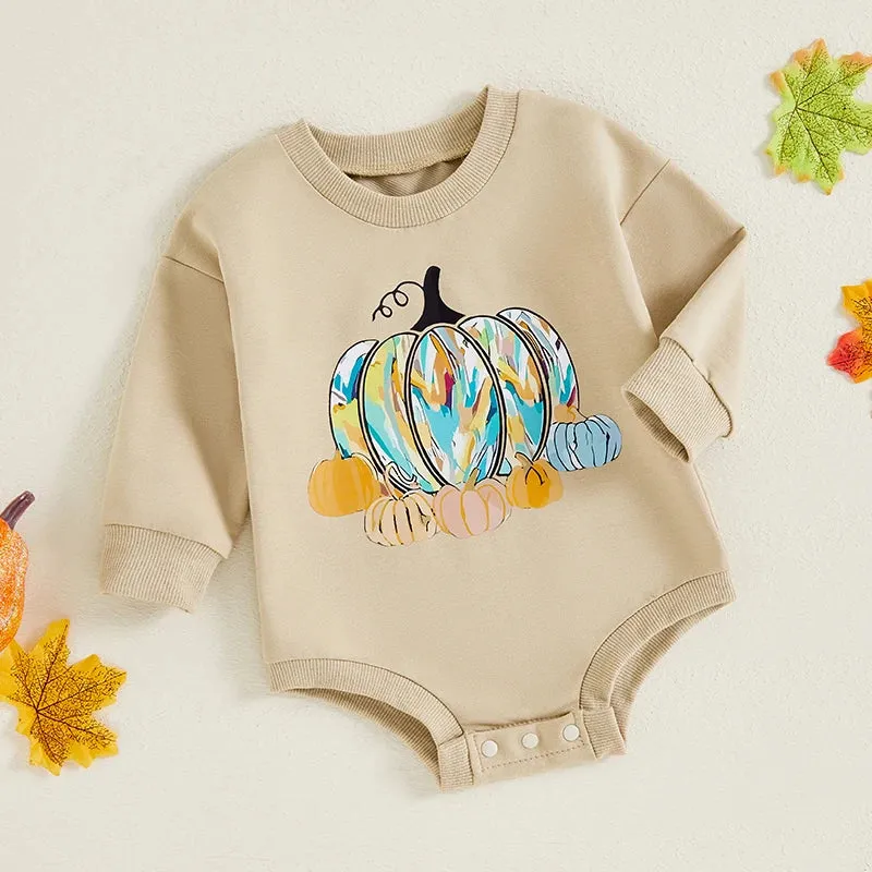 COLORFUL PUMPKIN Long-Sleeve Onesie