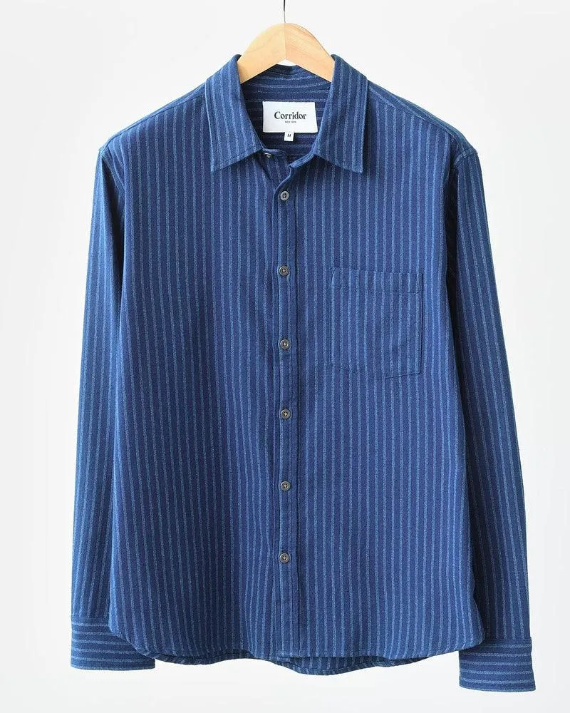 Corridor - Indigo Bengel Stripe L/S - Navy