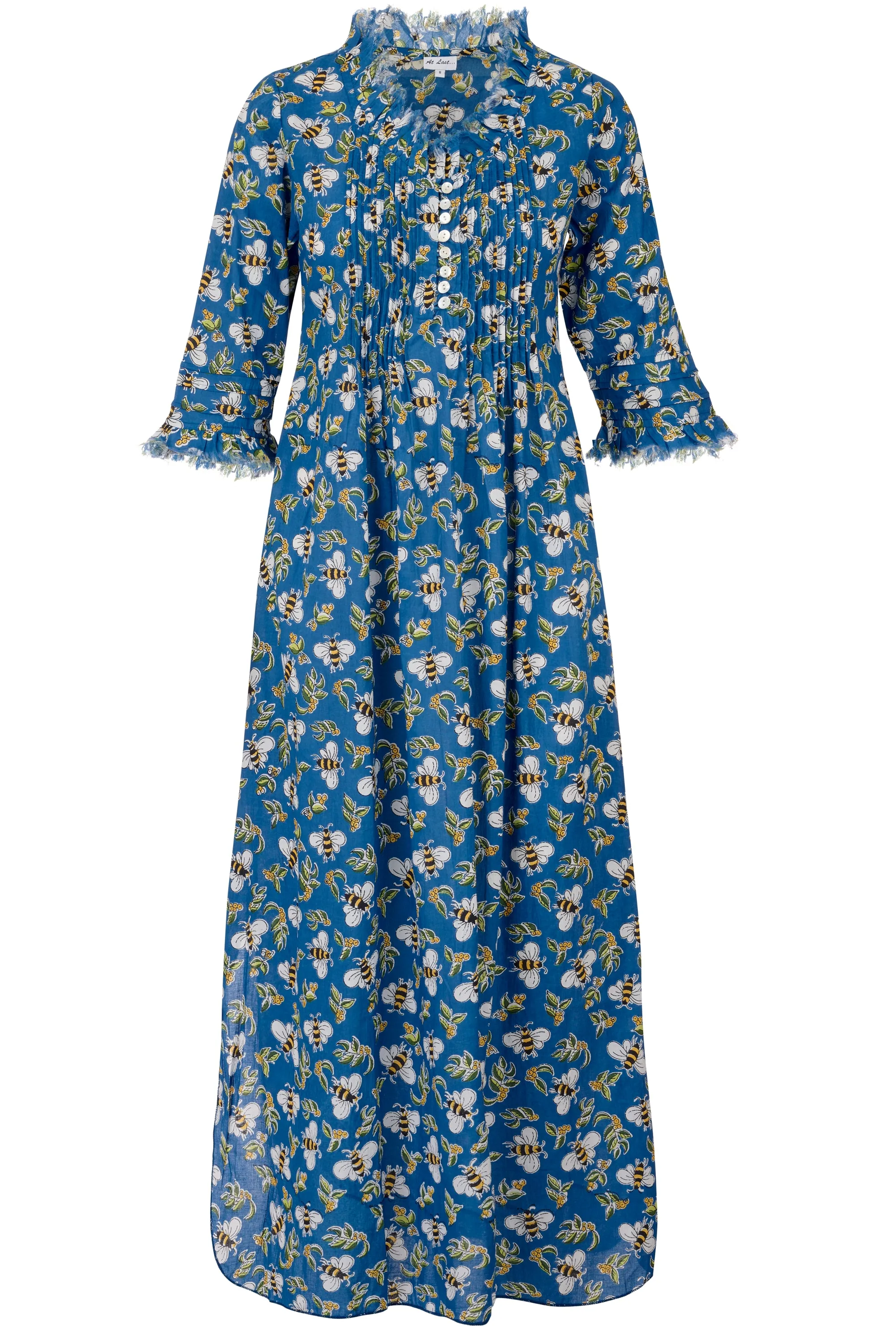 Cotton Annabel Maxi Dress in Royal Blue Busy Bee