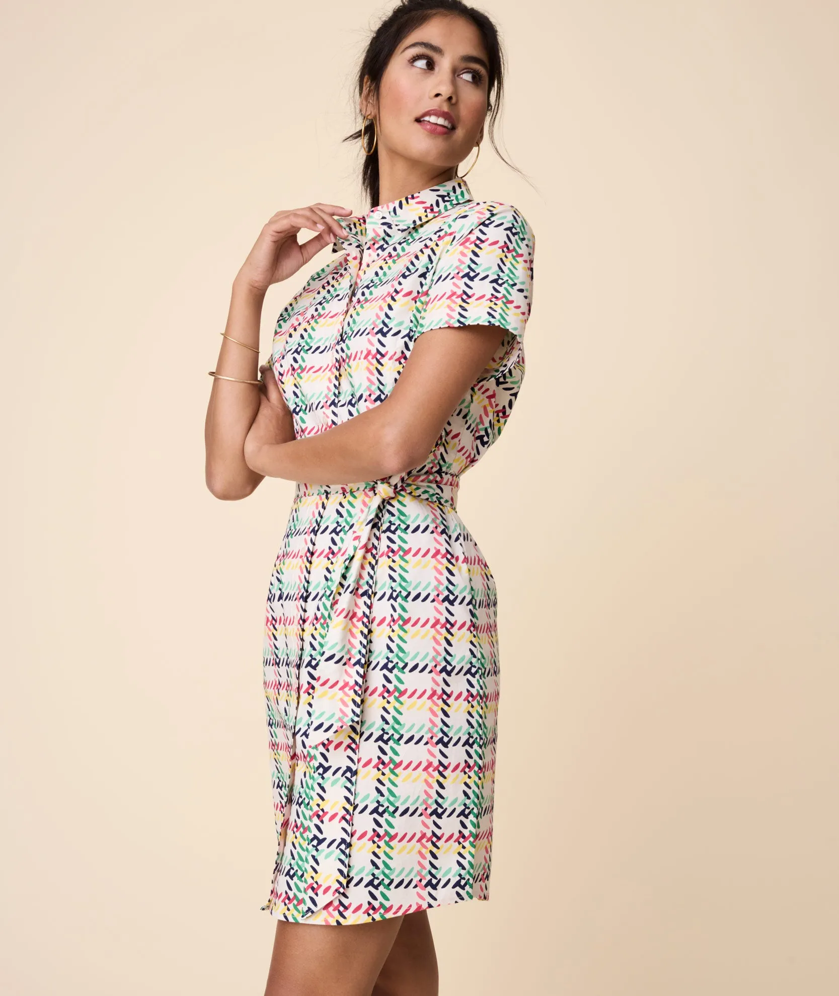 Cotton Stretch Imogen Shirt Dress - FINAL SALE