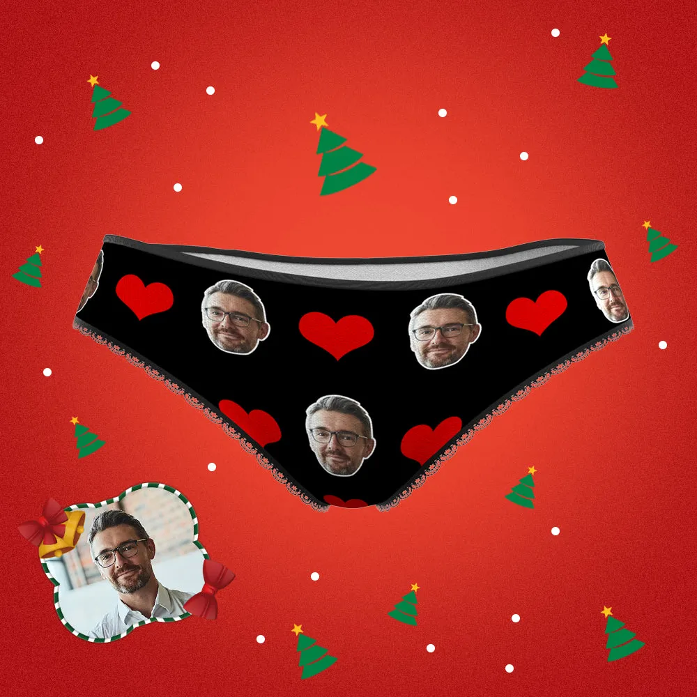 Couple Women's Custom Face Heart Panties