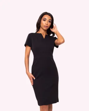 Couture V-Neck Work Dress