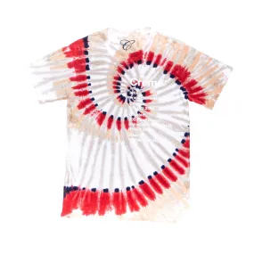 CREME PA INFO TIE DYE TEE - CANYON RED