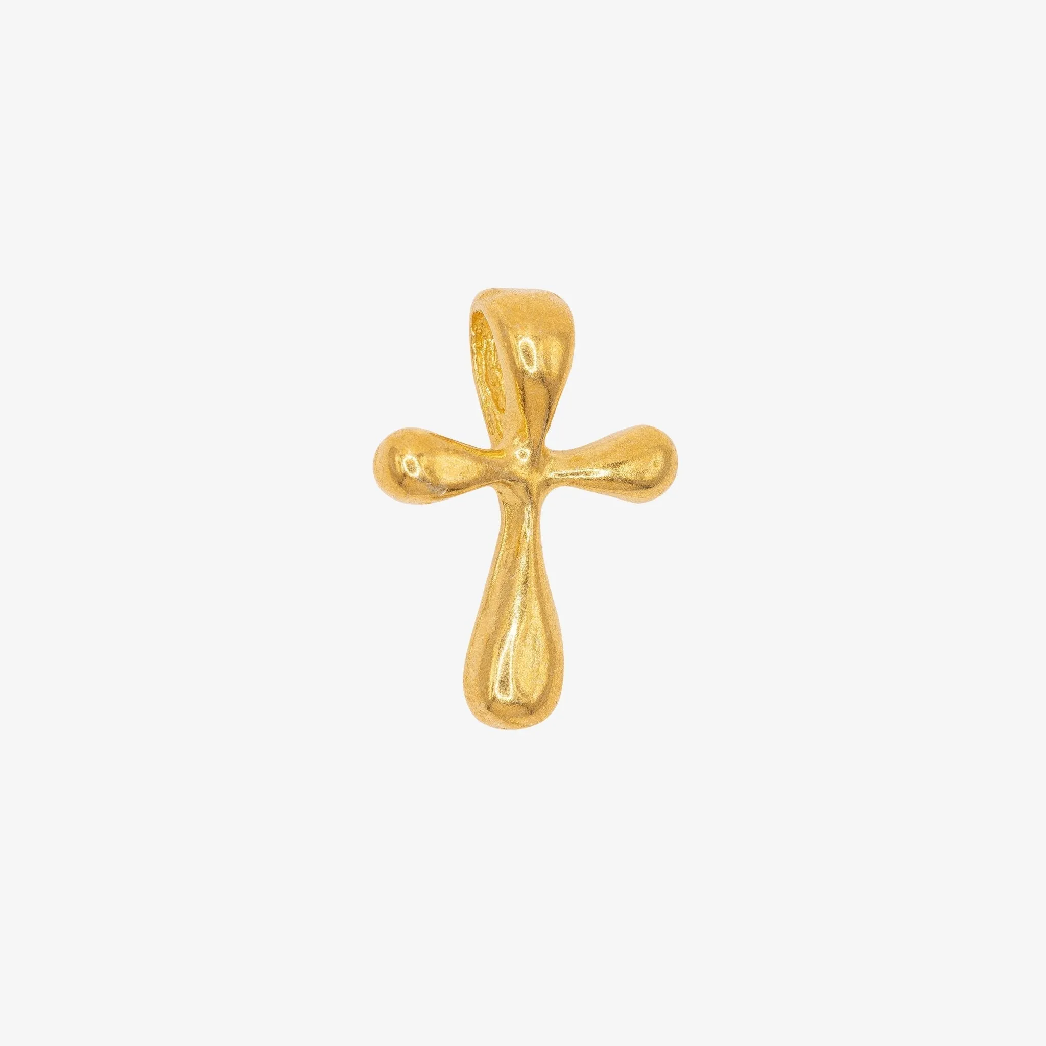 Cross Charm Wholesale 14K Gold, Solid 14K Gold, G182