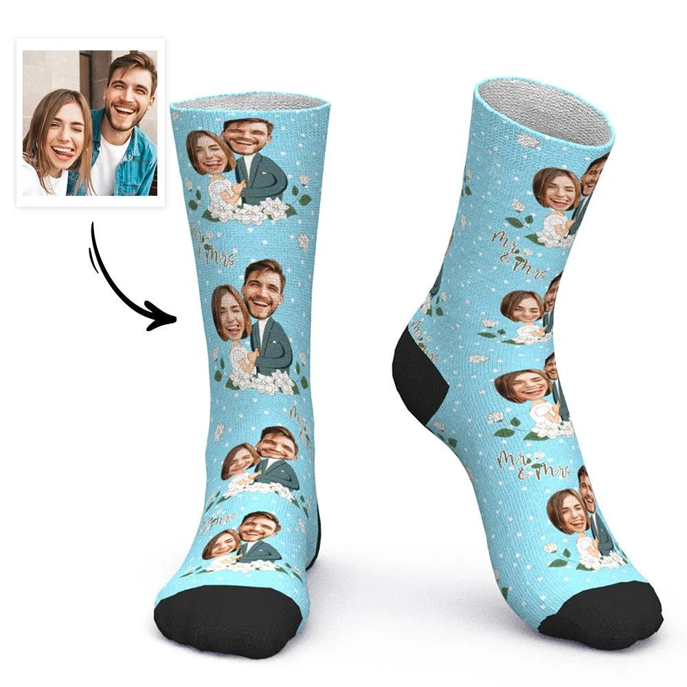 Custom Couple's Face Socks Personalised Photo Socks