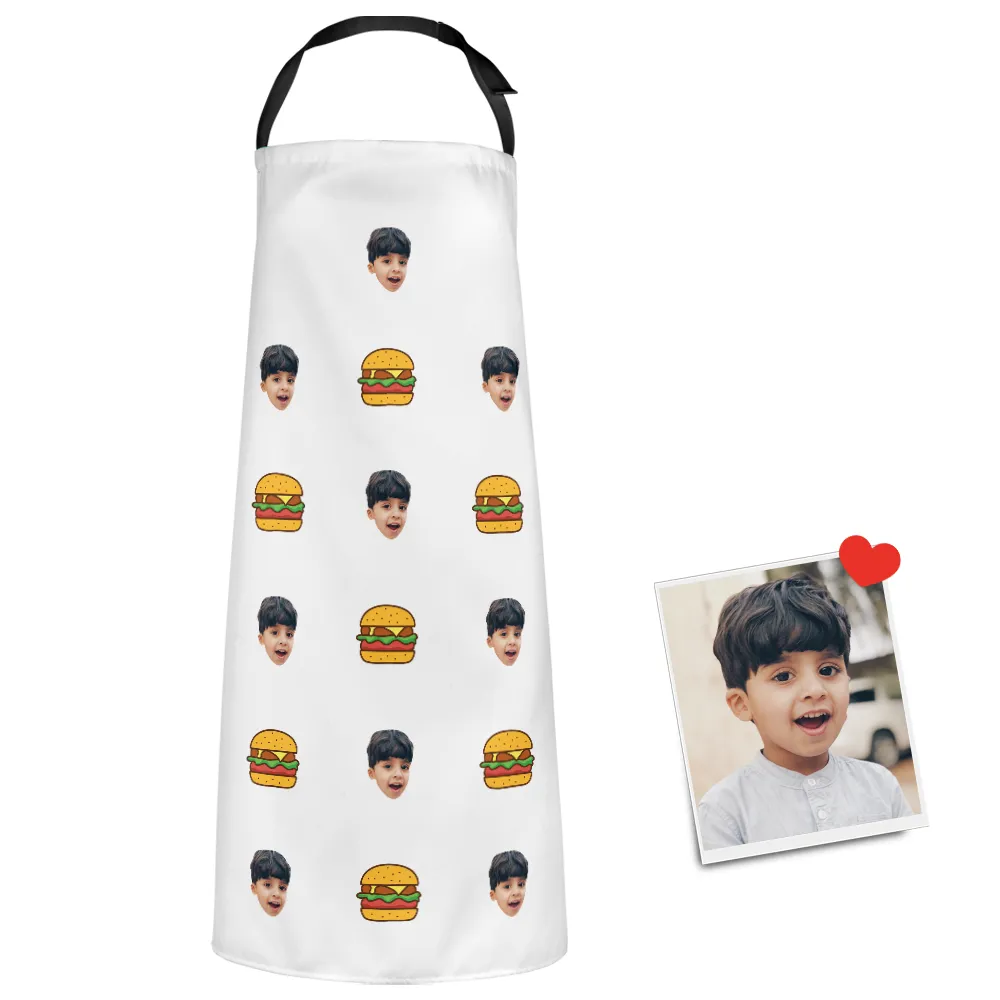 Custom Face Apron Cartoom Photo Apron - Hamburg