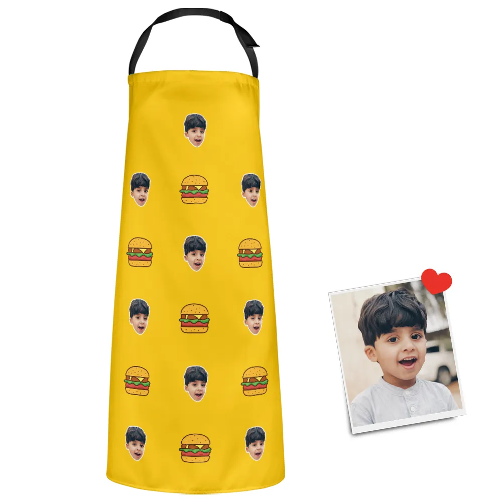 Custom Face Apron Cartoom Photo Apron - Hamburg