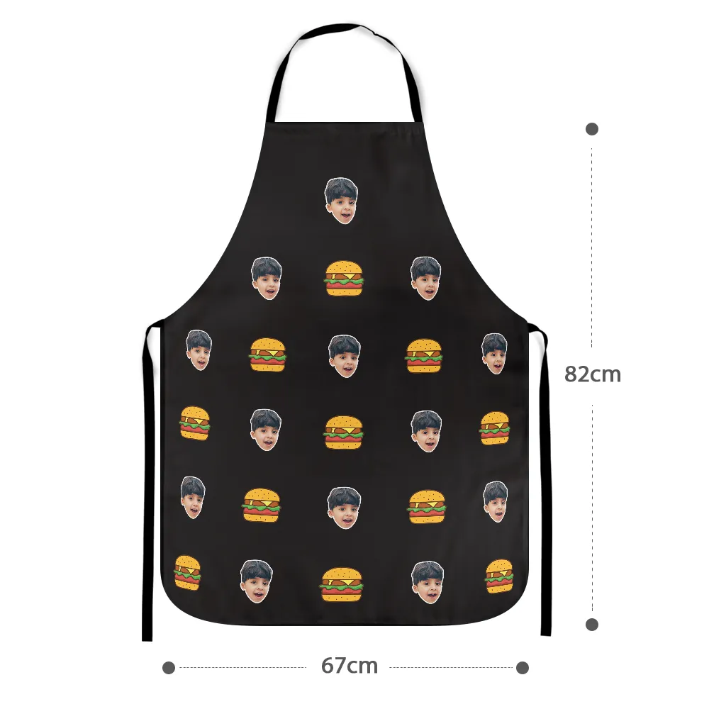 Custom Face Apron Cartoom Photo Apron - Hamburg