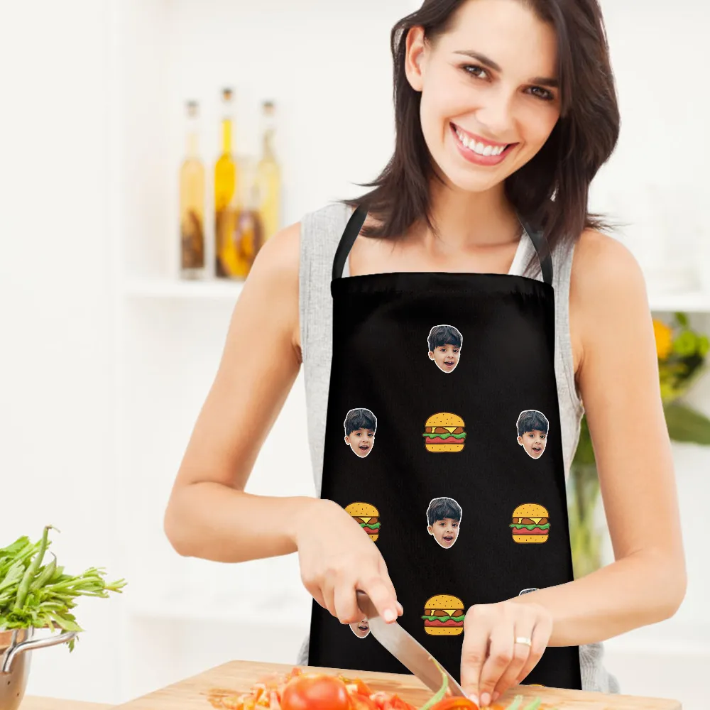 Custom Face Apron Cartoom Photo Apron - Hamburg