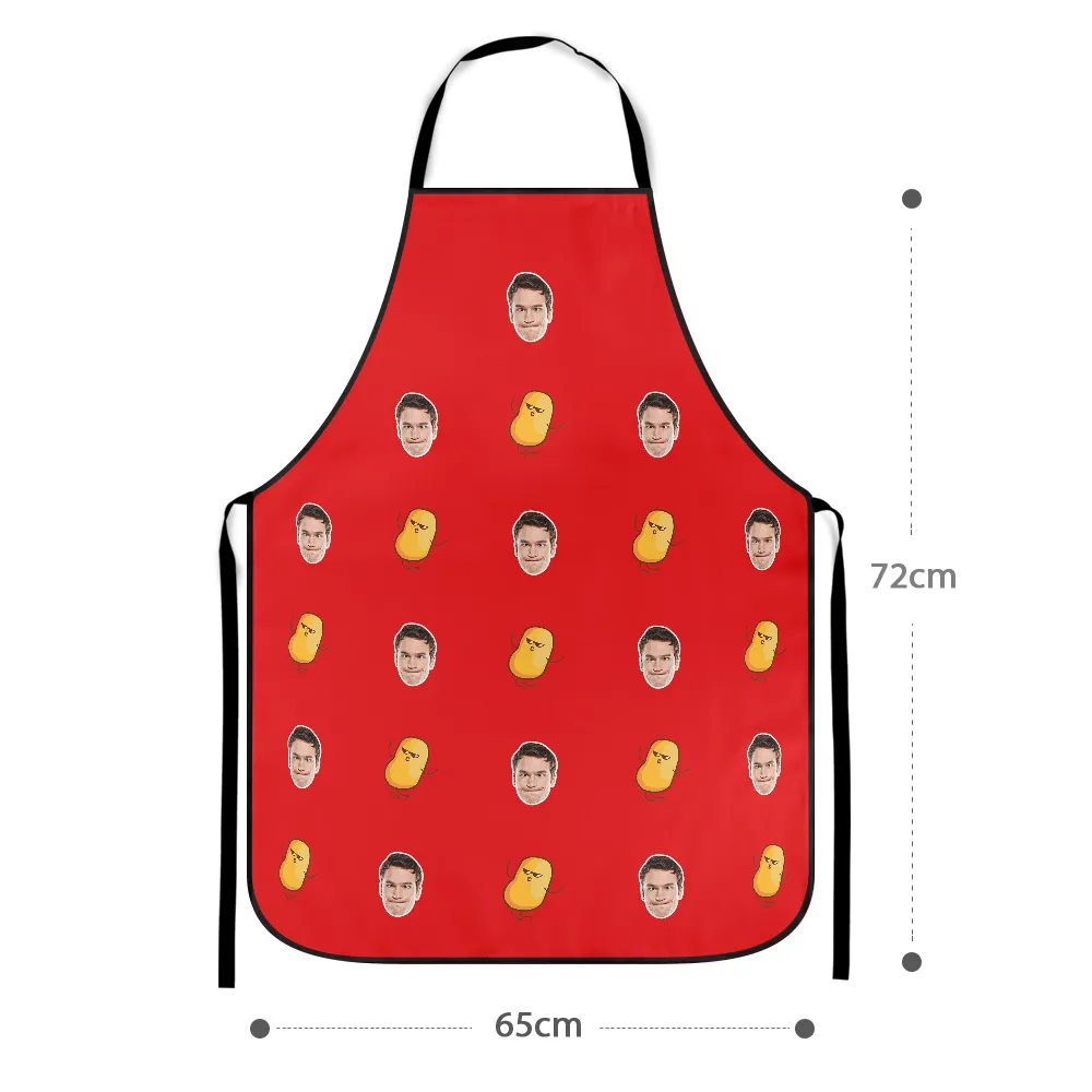 Custom Face Apron Cartoom Photo Apron - Potato