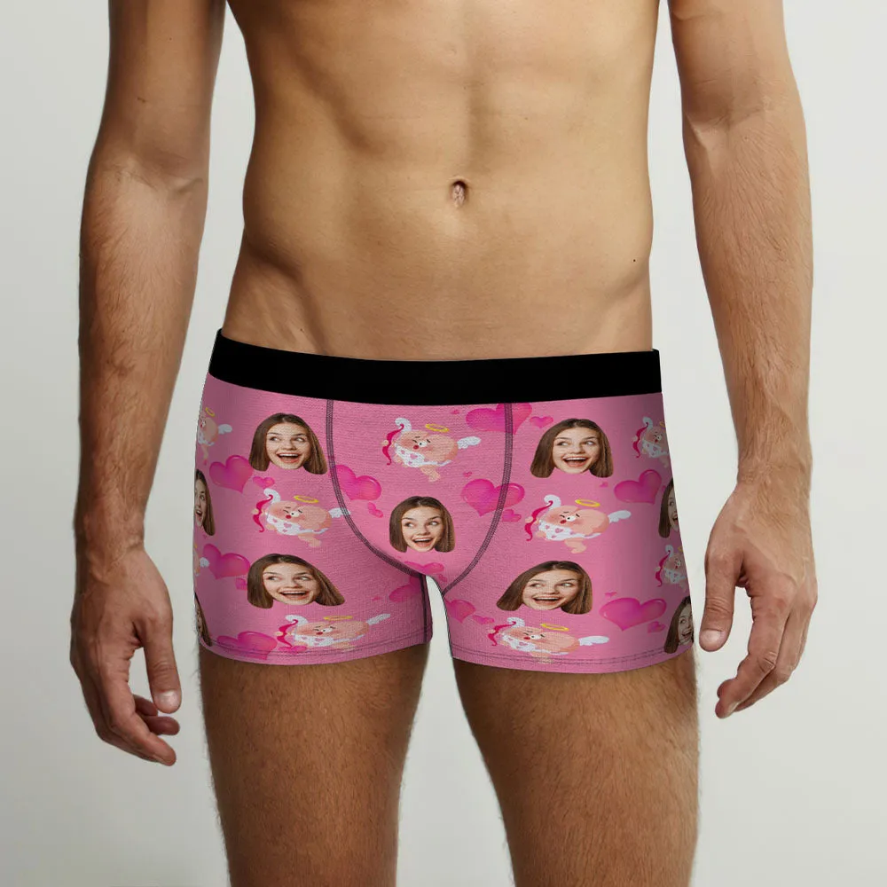 Custom Face Boxer Briefs Launch with Love Personalised Funny Valentine's Day Gift for Him