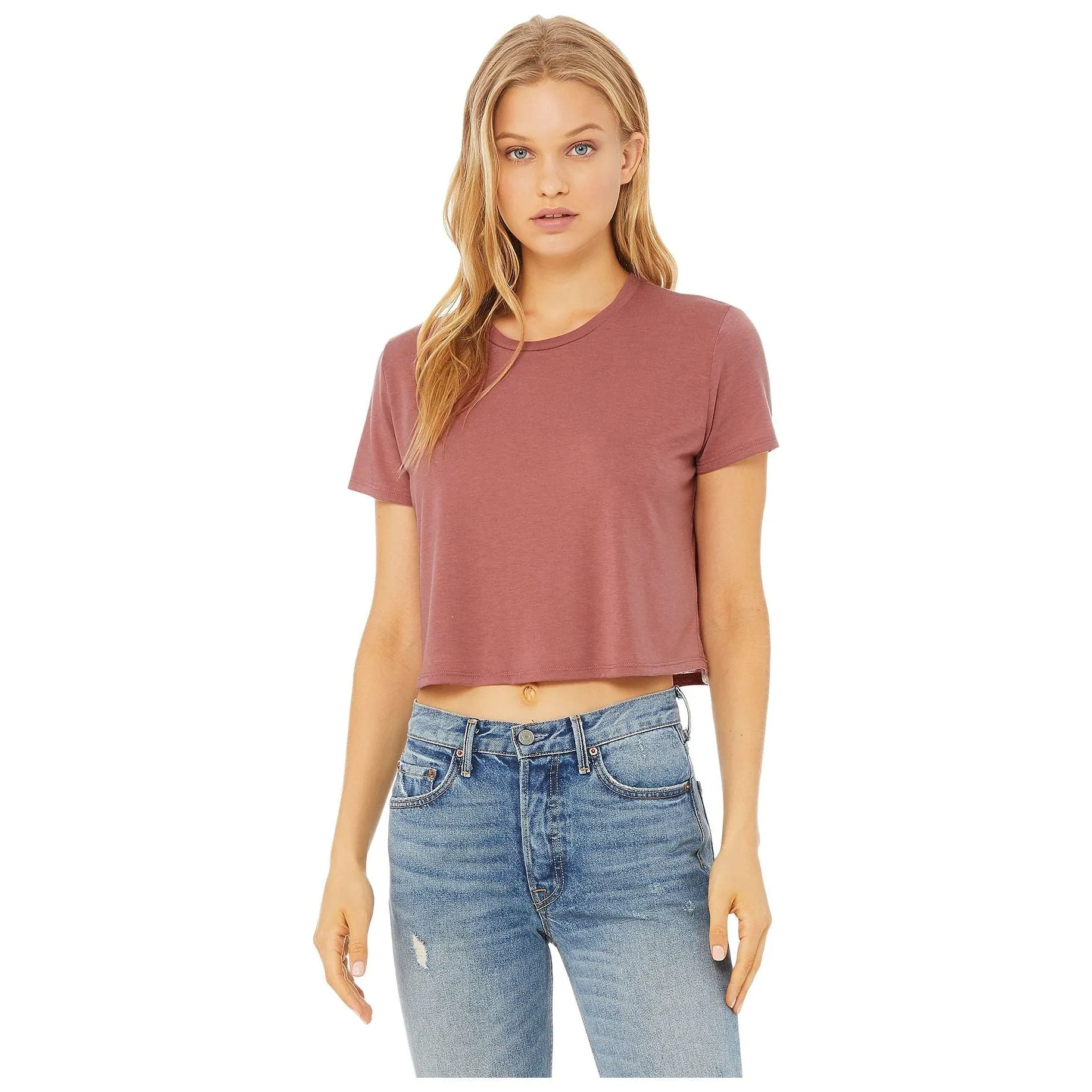 Custom Women's Cropped Flowy T-shirt