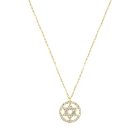 Cut-Out Diamond Star of David Necklace