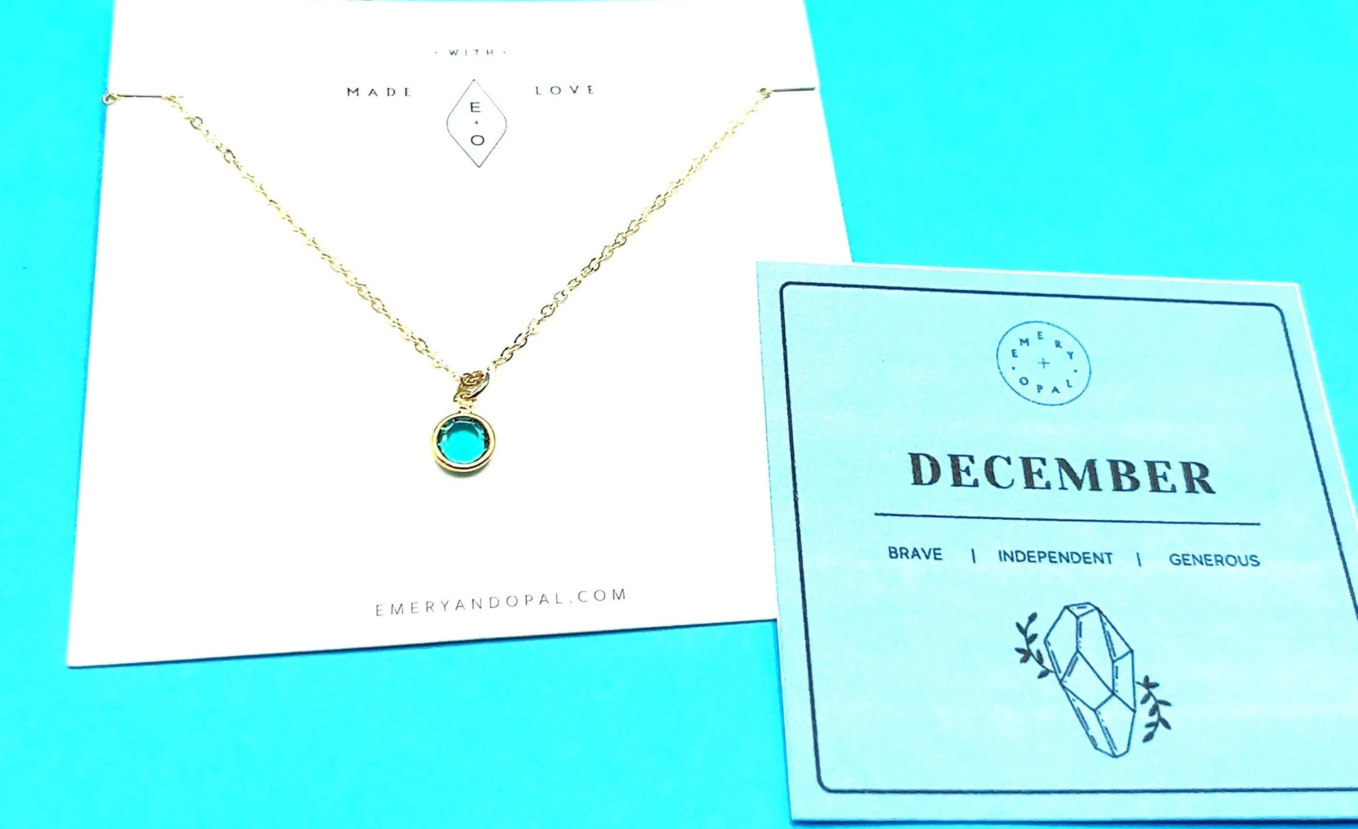 December Swarovski Birthstone Necklace - 14k Gold-Filled