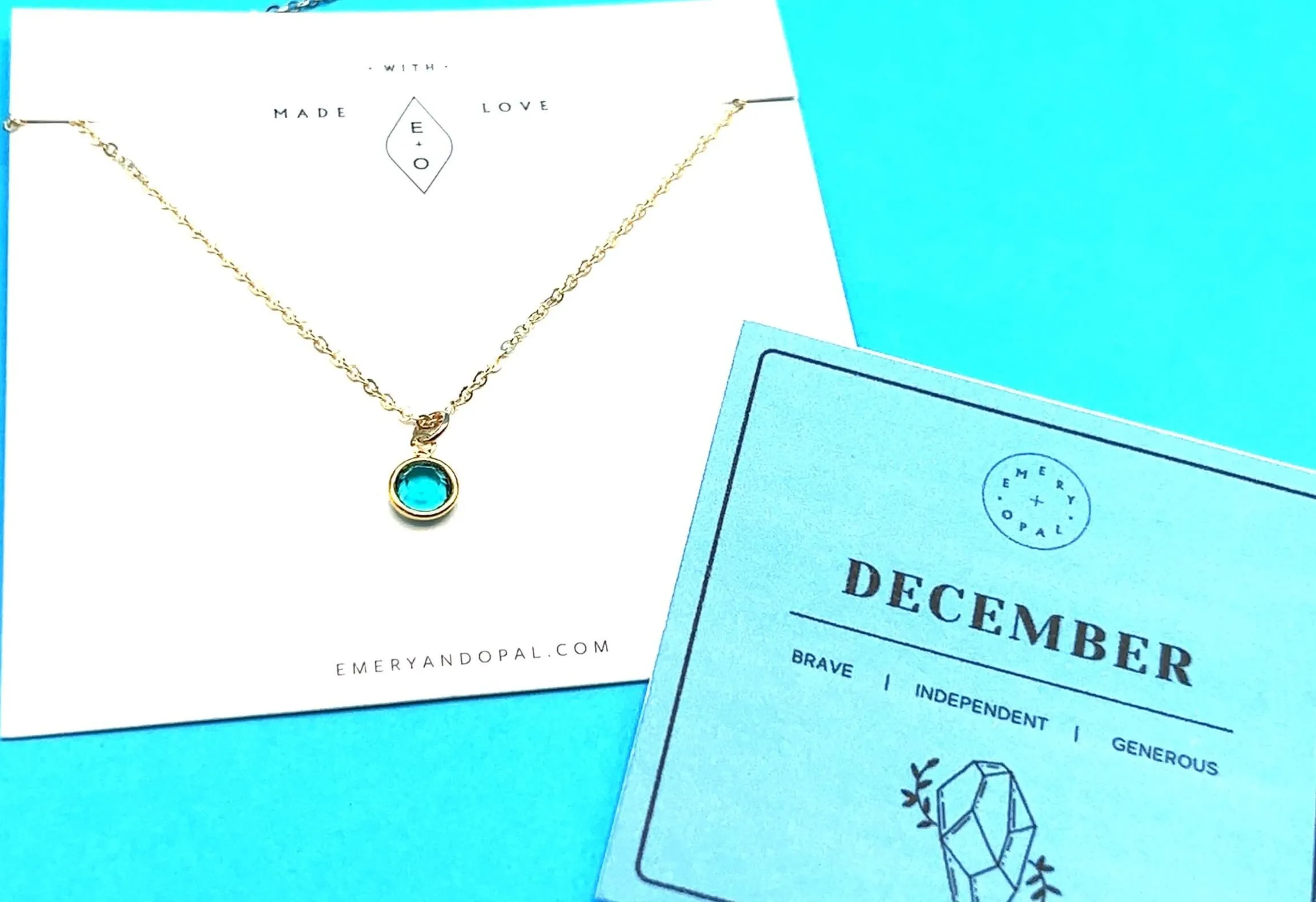 December Swarovski Birthstone Necklace - 14k Gold-Filled