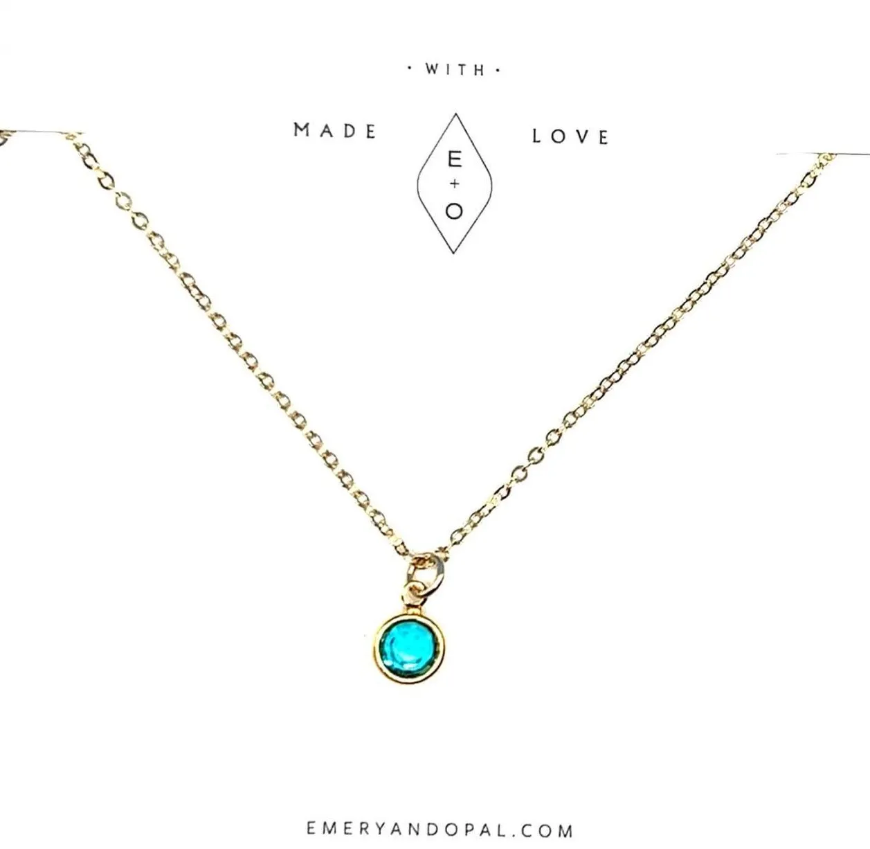 December Swarovski Birthstone Necklace - 14k Gold-Filled