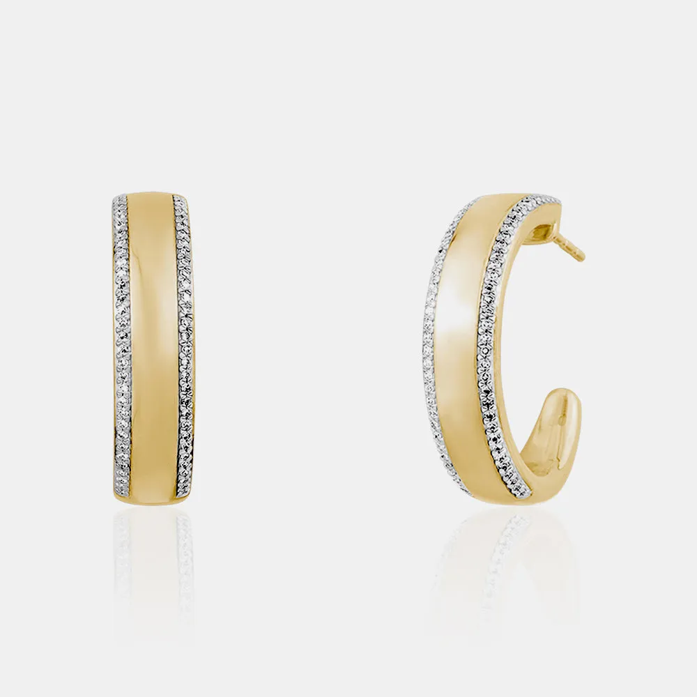 Diamond Border Hoops