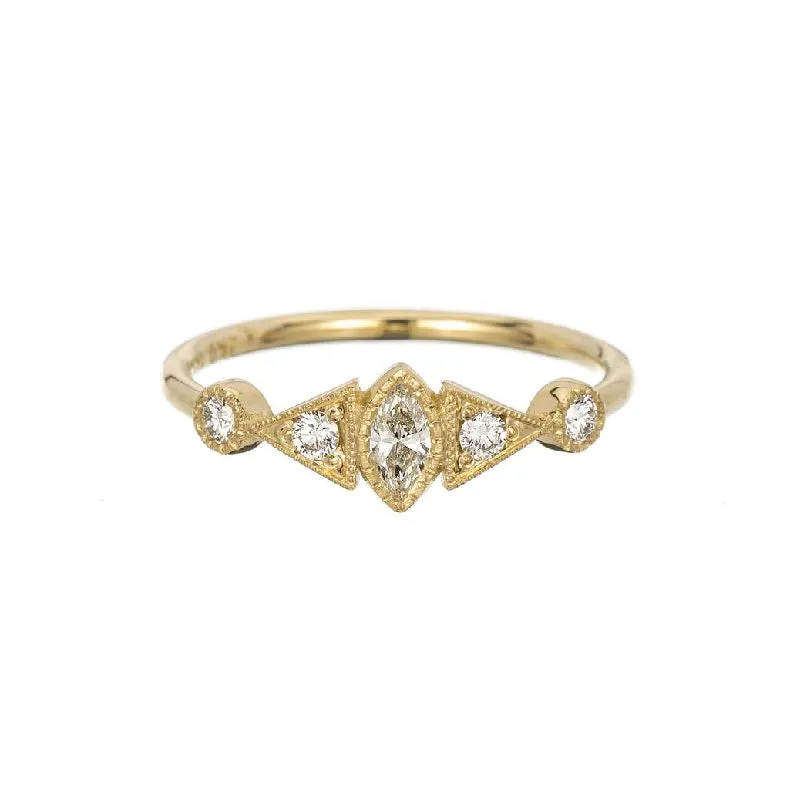 Diamond Marquise Duo Deco Ring