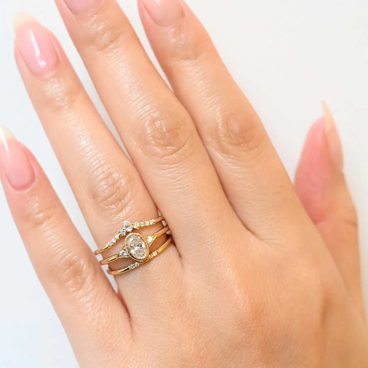 Diamond Oval Deco Ring