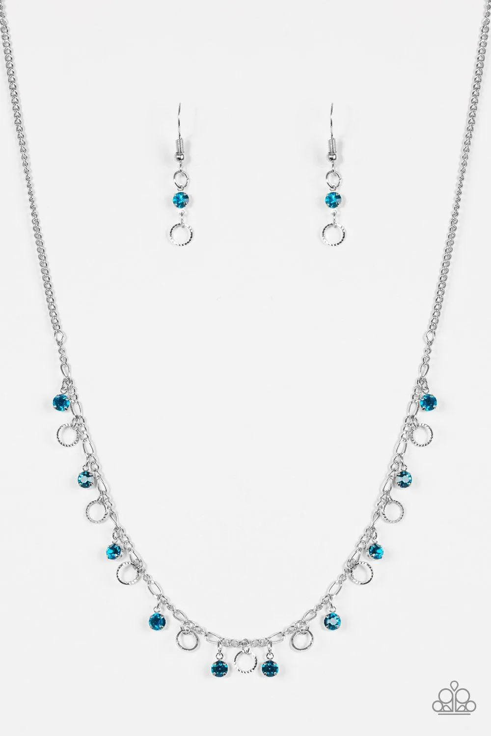 Dinner Party Demure Blue Necklace - Paparazzi Accessories