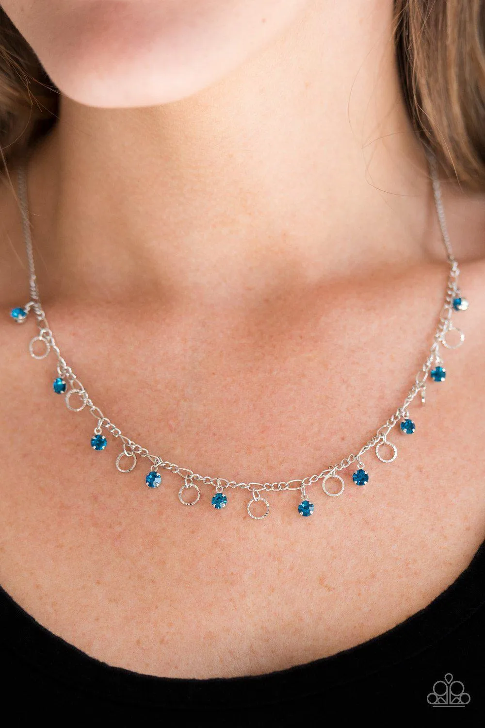 Dinner Party Demure Blue Necklace - Paparazzi Accessories