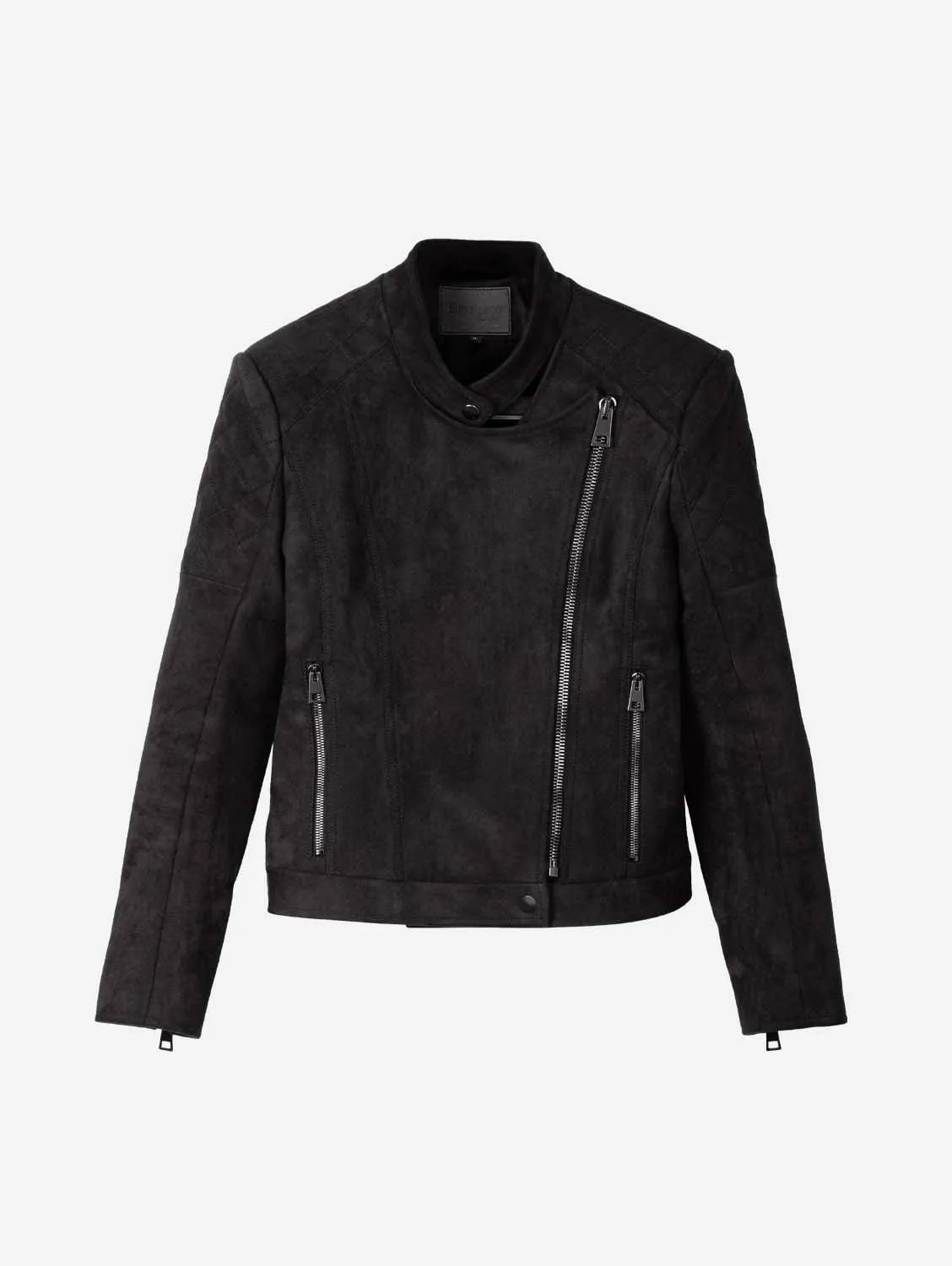 Diva Vegan Suede Jacket | Black