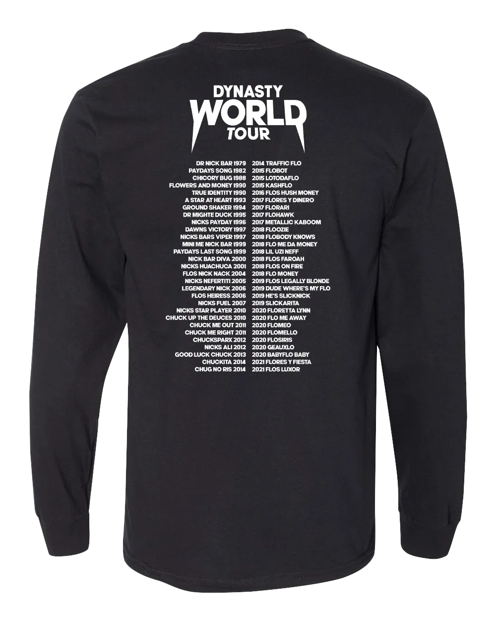 DYNASTY WORLD TOUR BLACK LONGSLEEVE TEE