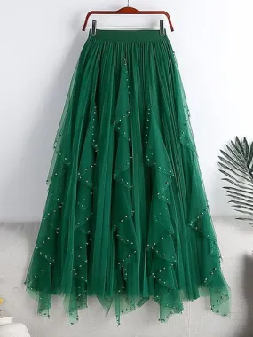 Elegant and Versatile Women's One-Size Swing Long Skirt