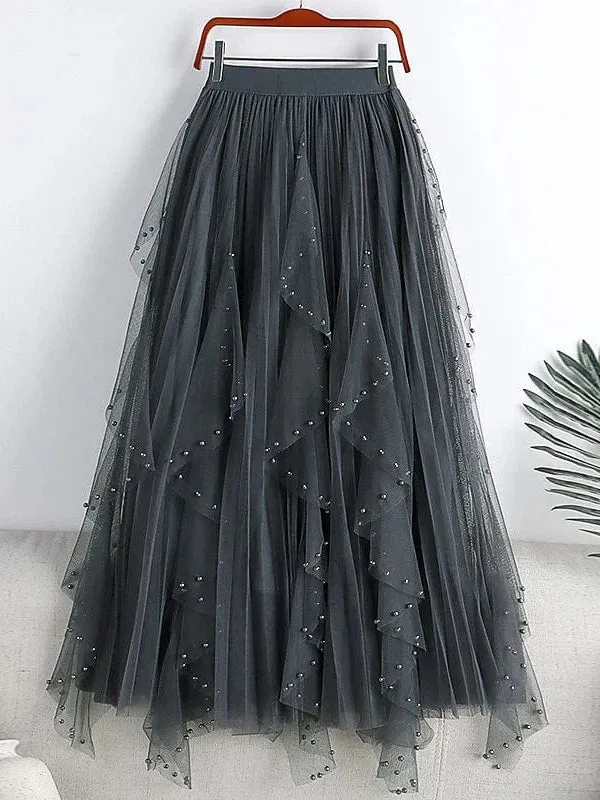 Elegant and Versatile Women's One-Size Swing Long Skirt