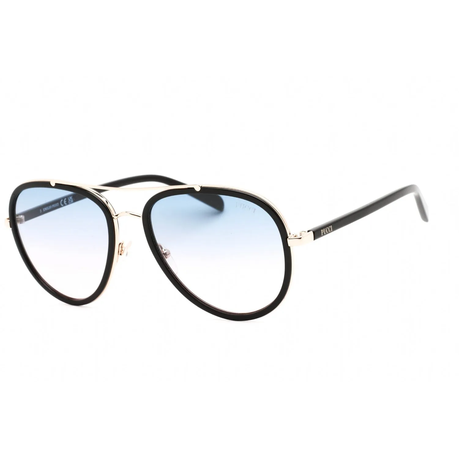 Emilio Pucci EP0185 Sunglasses Black/other / Gradient Blue Women's