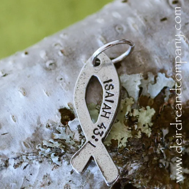 Faith Journey Marker Ichthus in Pewter