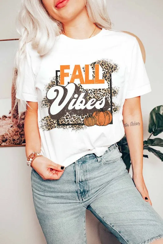 FALL VIBES PUMPKIN LEOPARD GRAPHIC TEE