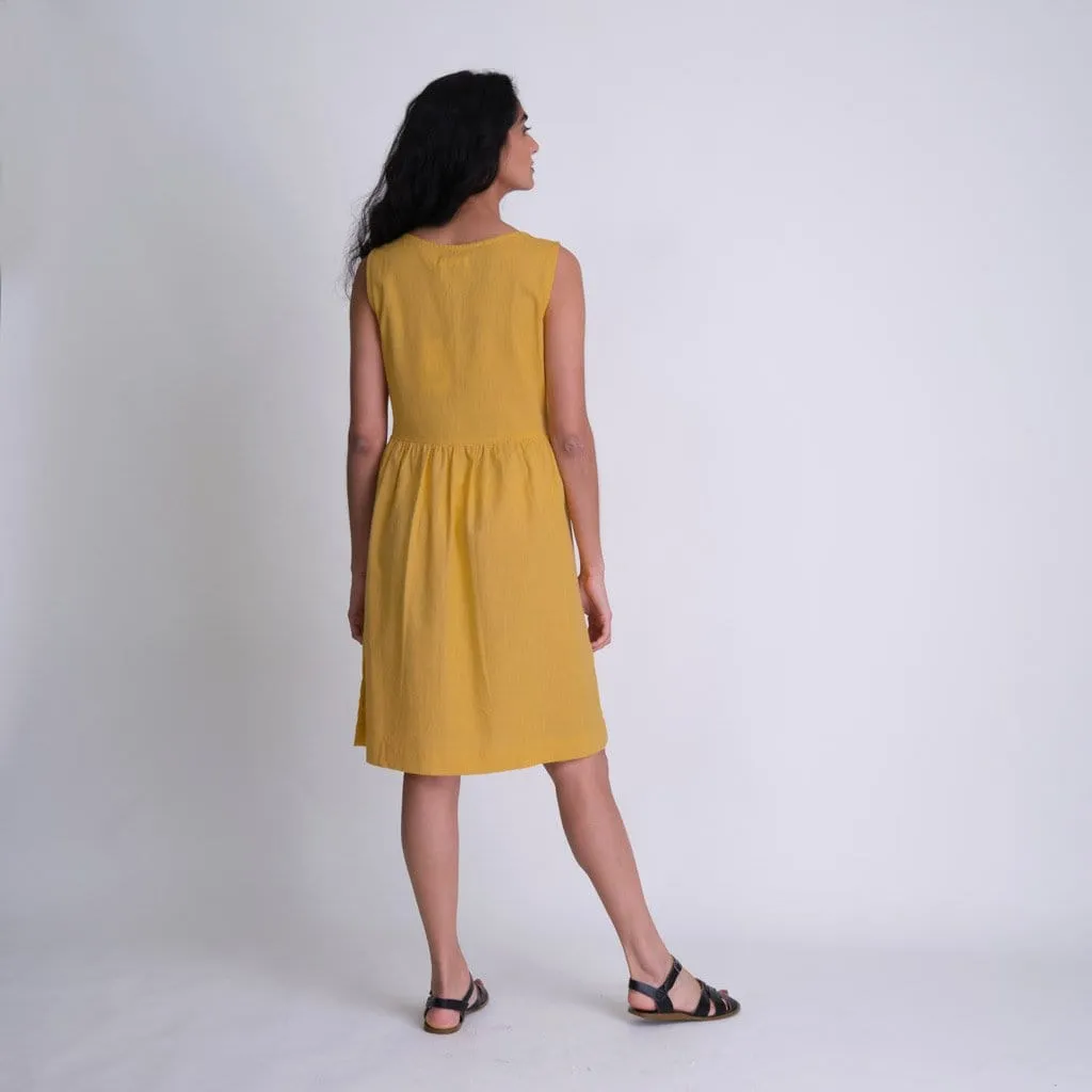 Faye Cotton & Linen Casual Day Dress | Mango