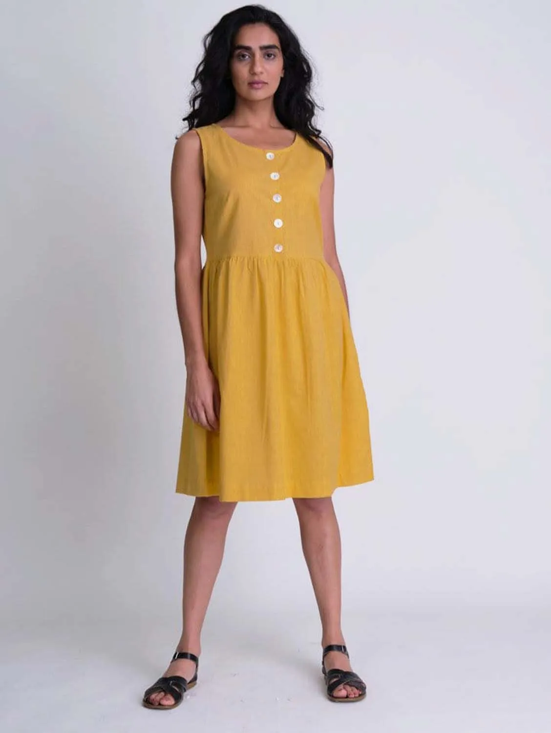 Faye Cotton & Linen Casual Day Dress | Mango