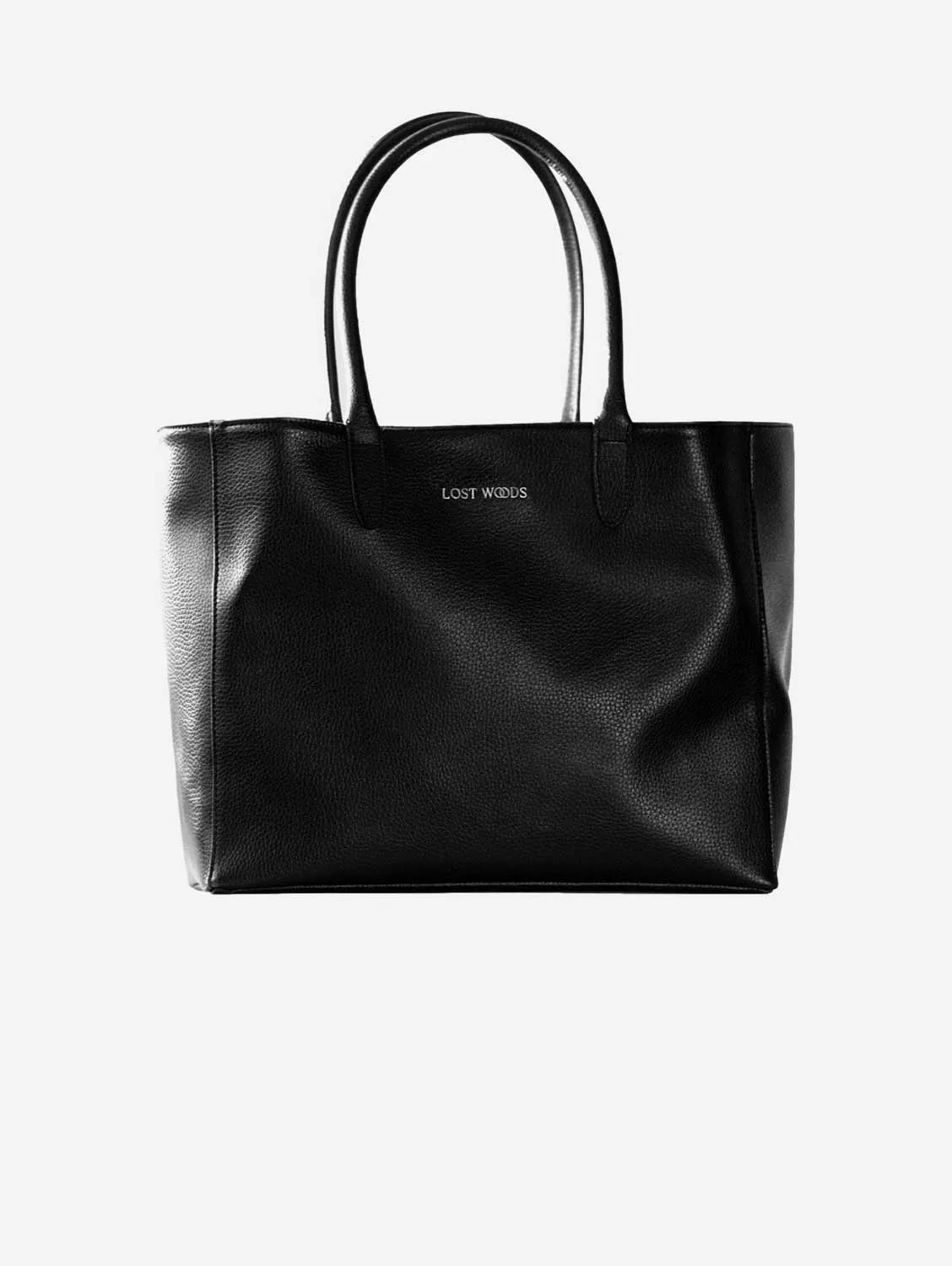 Fleur MIRUM Leather Vegan Slouch Tote Bag | Black & Silver