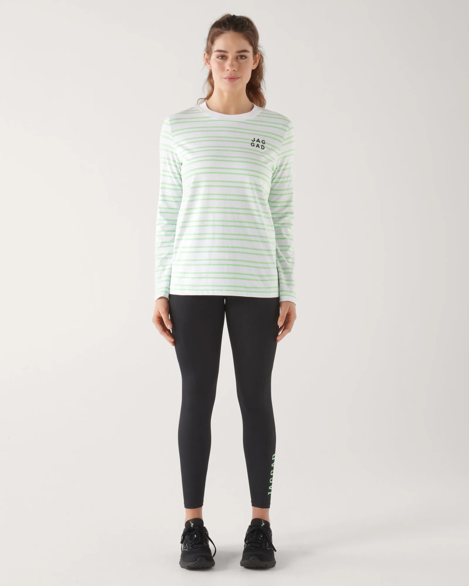 FOUNDATION LONG SLEEVE TEE SPEARMINT/BLACK