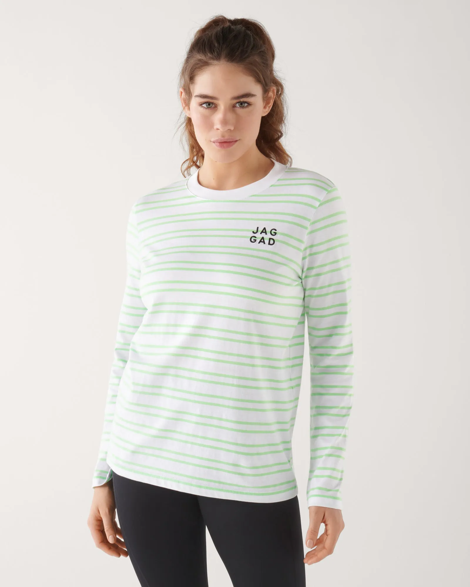 FOUNDATION LONG SLEEVE TEE SPEARMINT/BLACK